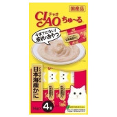 CIAO chura Chicken and Crab (14 g x 4 pieces) 雞肉+蟹肉醬 (14gX 4塊) X6